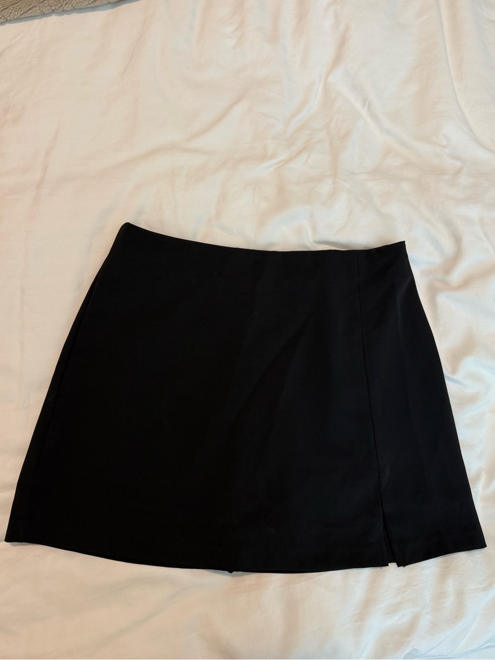 Steve Madden Black Mini Skirt with Slit/Built in Shorts
